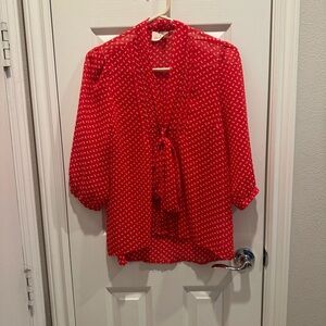 Pins & Needles Red Patterned Blouse